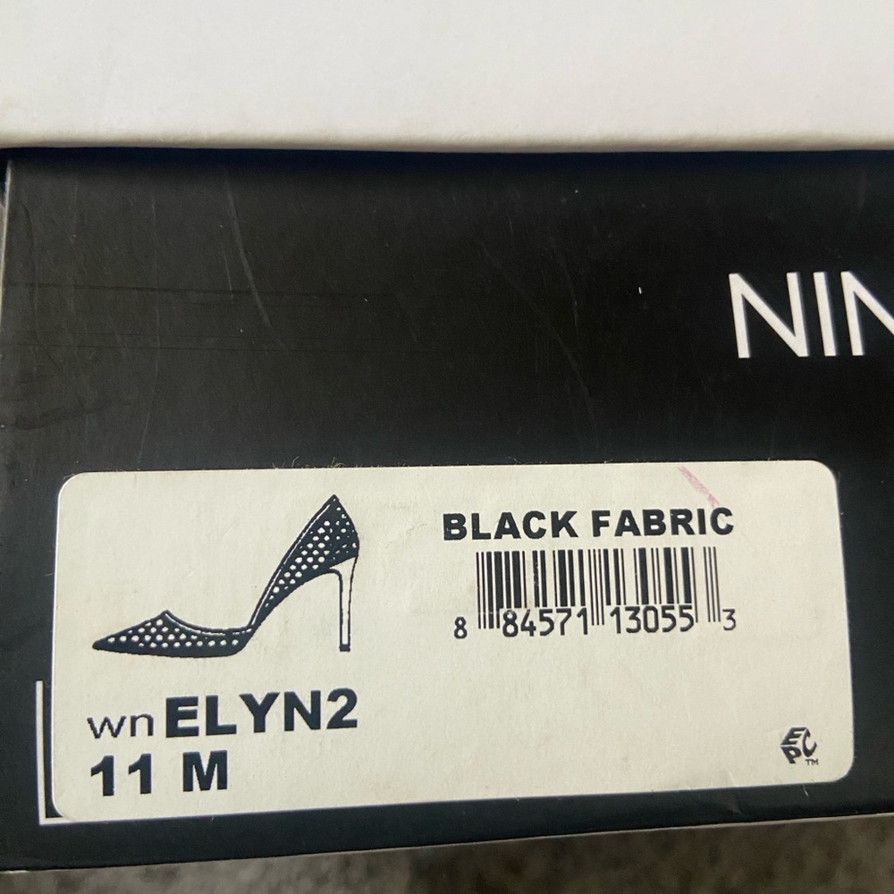 Nine West Black Mesh Women's Heels size 11 - Picture 8 of 8